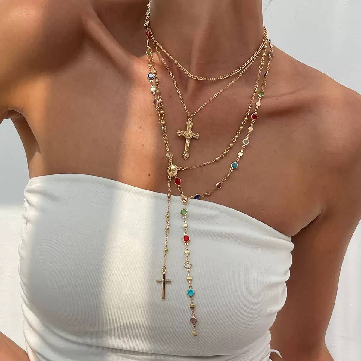 Honey Rosary Lariat