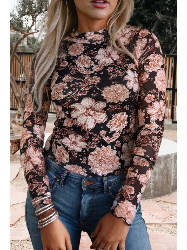 Moonflower Mesh Top