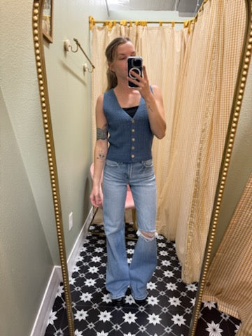 Button Up Babe Vest