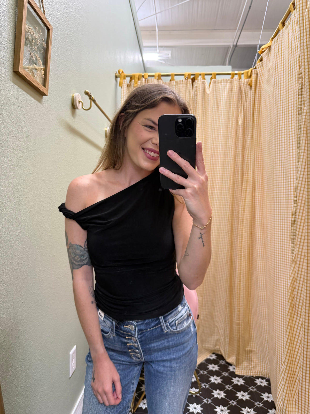 Twisted Charm One-Shoulder Top