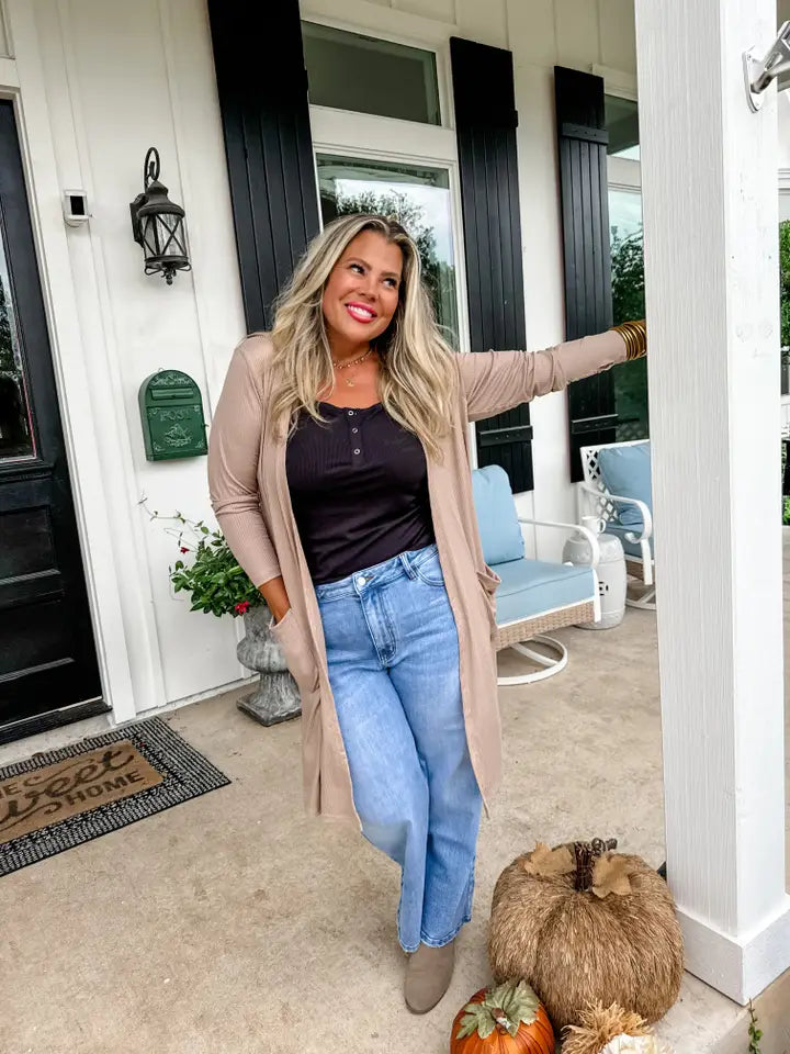 The Rowan Ribbed Cardigan (Reg + Plus)