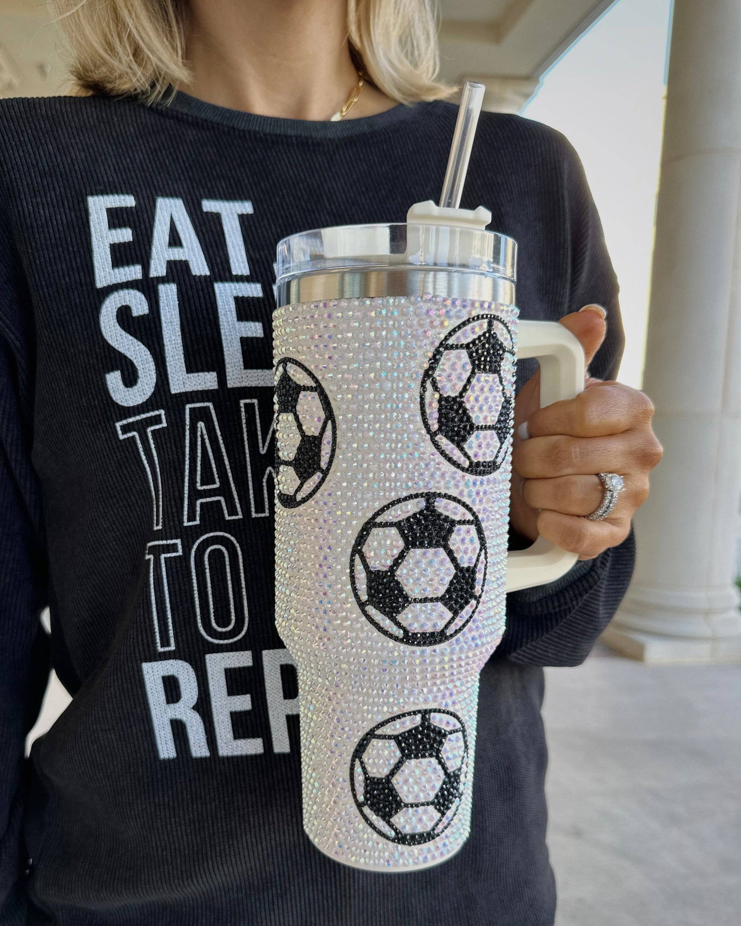 Game Day Bling Soccer Tumbler (40oz)