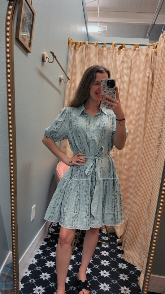 Sage Meadow Embroidered Dress