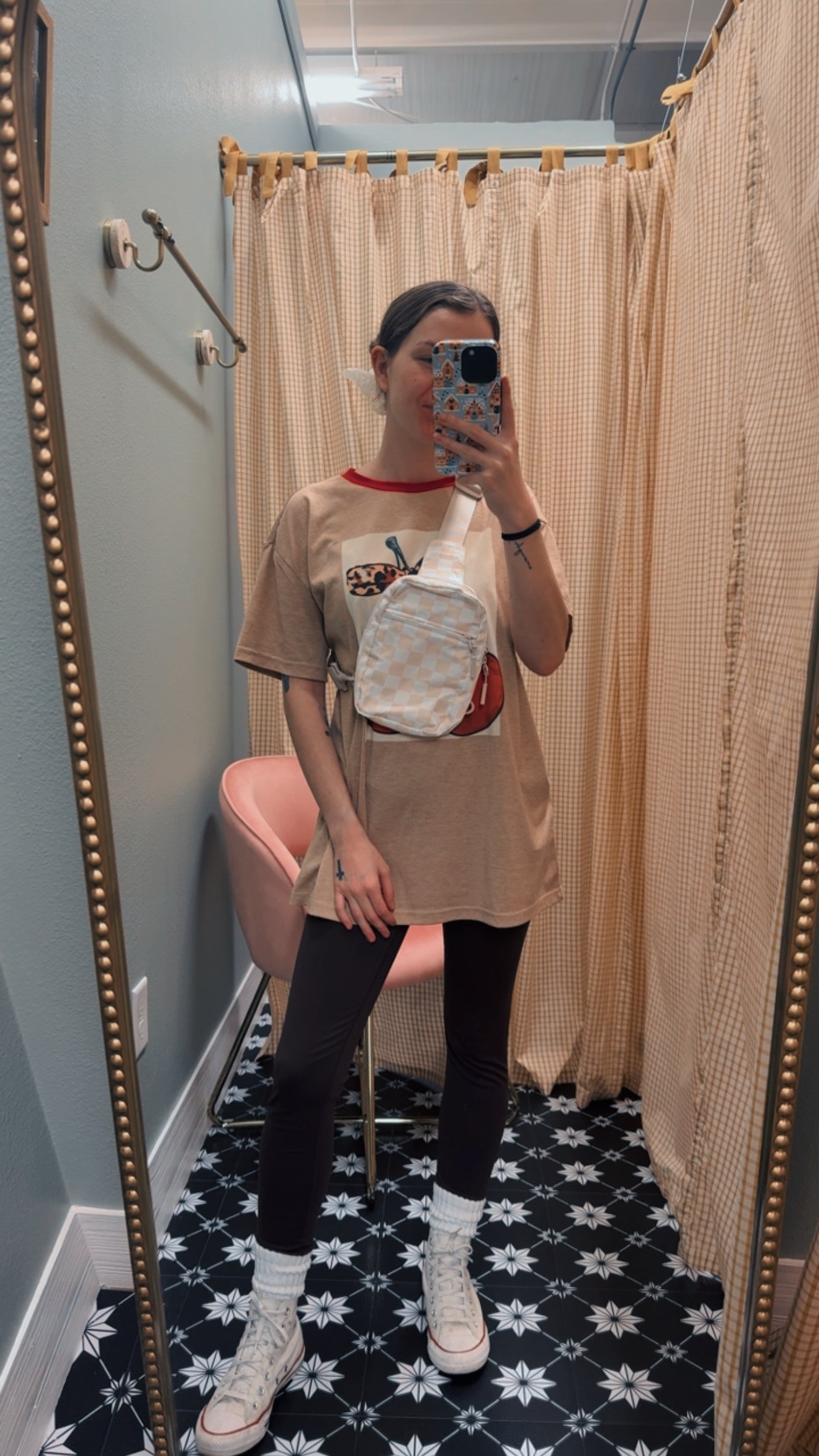 Mini Check Statement Bag