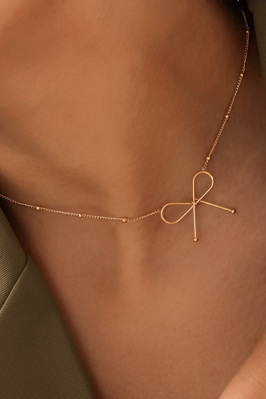 Golden Bow Necklace