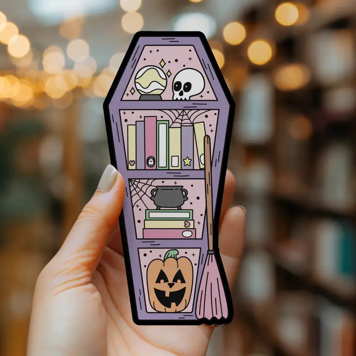 Spells & Shelves Coffin Bookmark