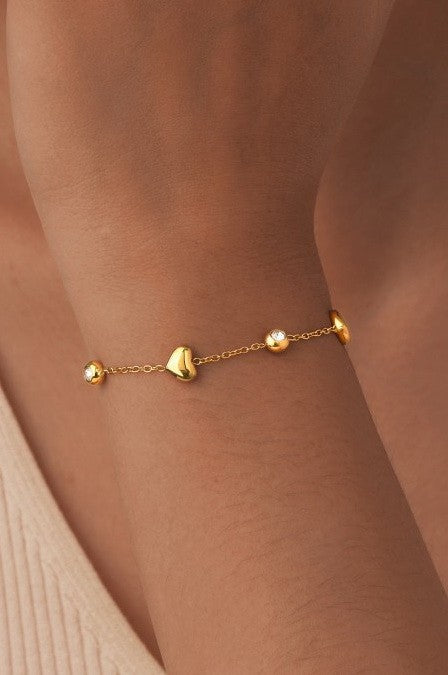 Golden Hearts Bracelet