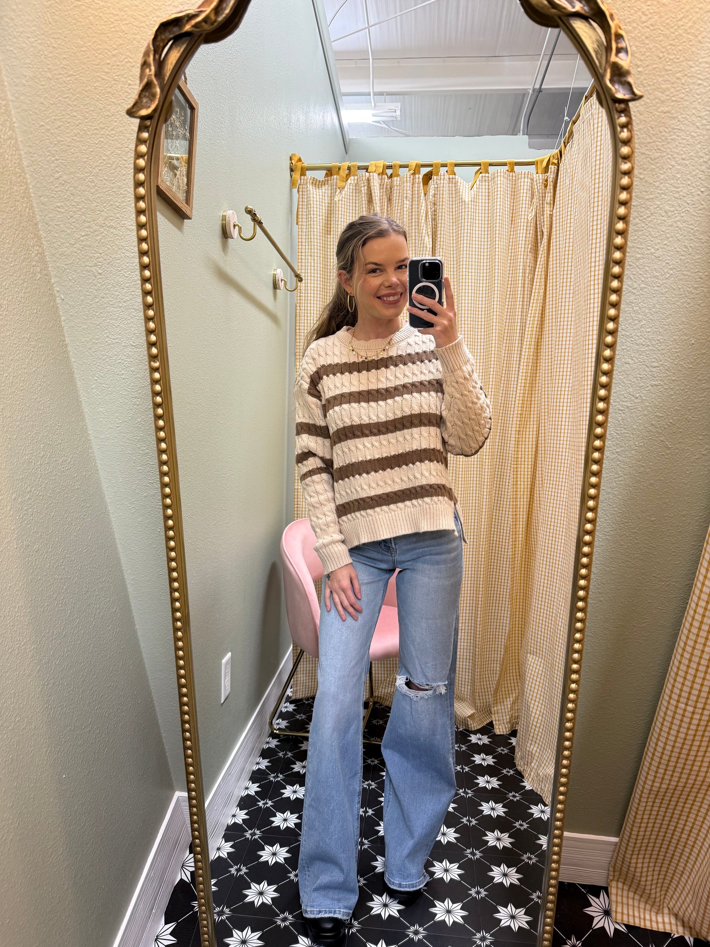 The Mocha Stripe Sweater