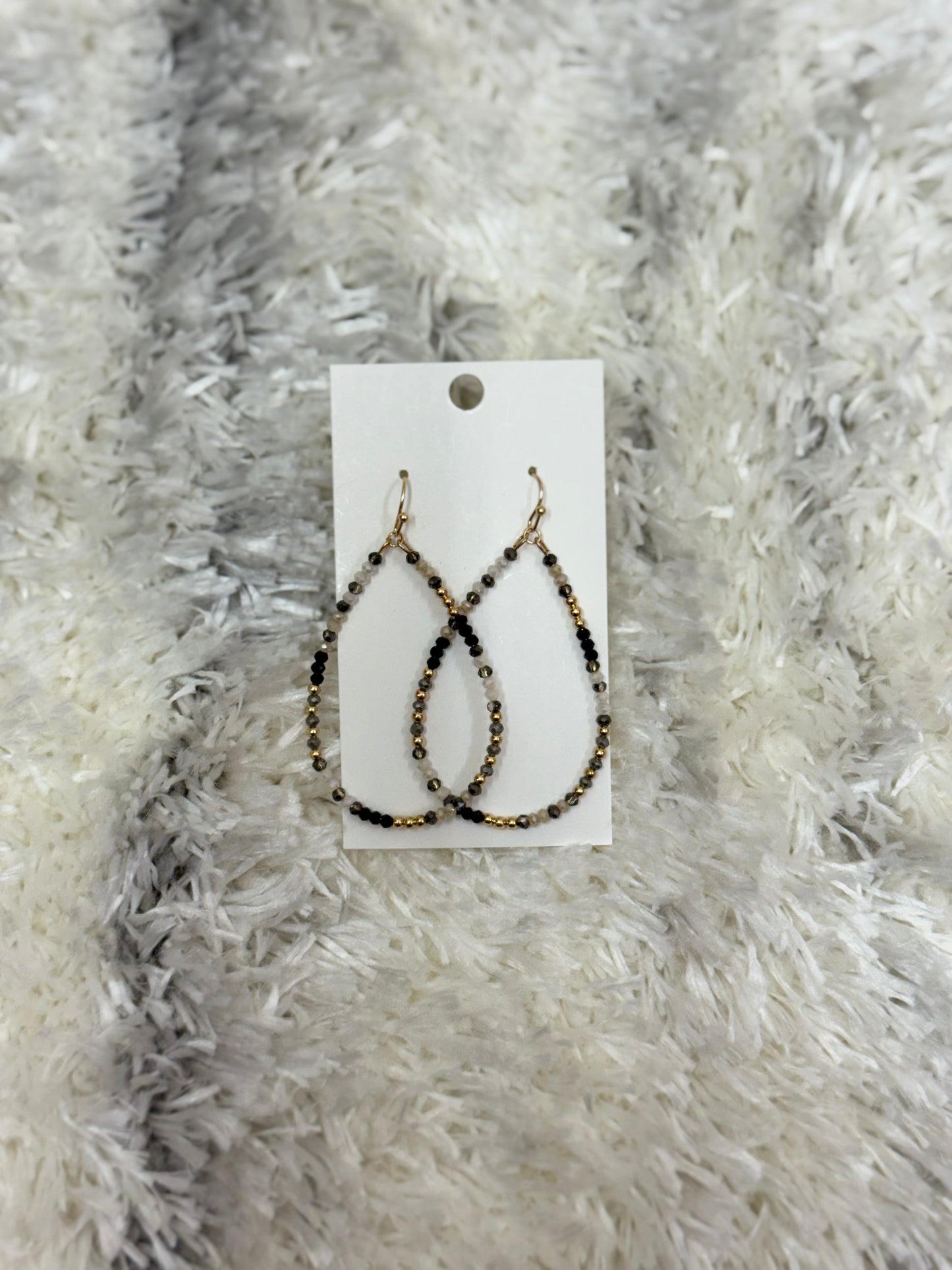 Midnight Glow Beaded Teardrops
