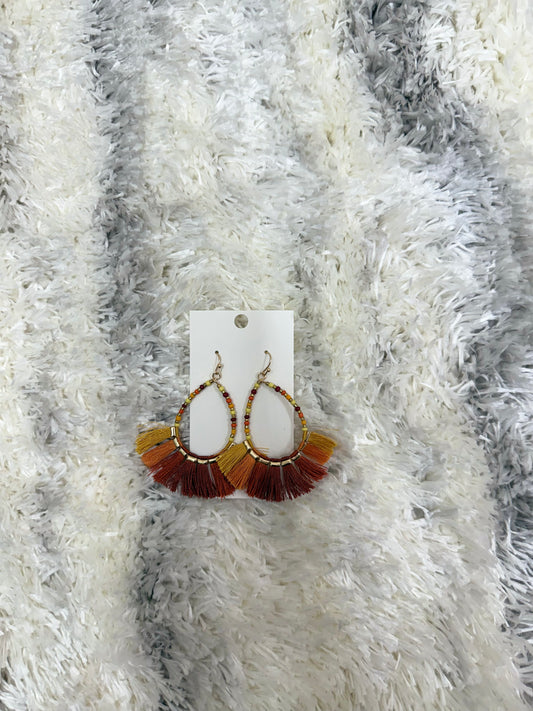 Autumn Glow Tassel Earrings