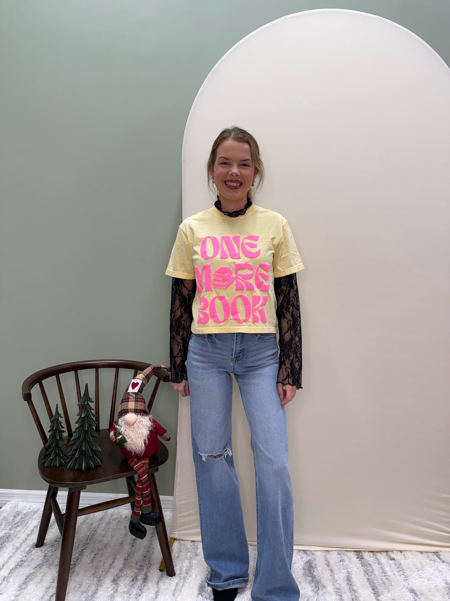 One More Book Crop Tee