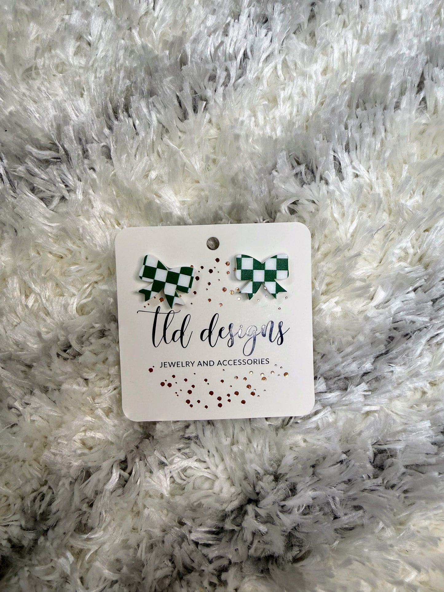 Checkered Spirit Bow Studs