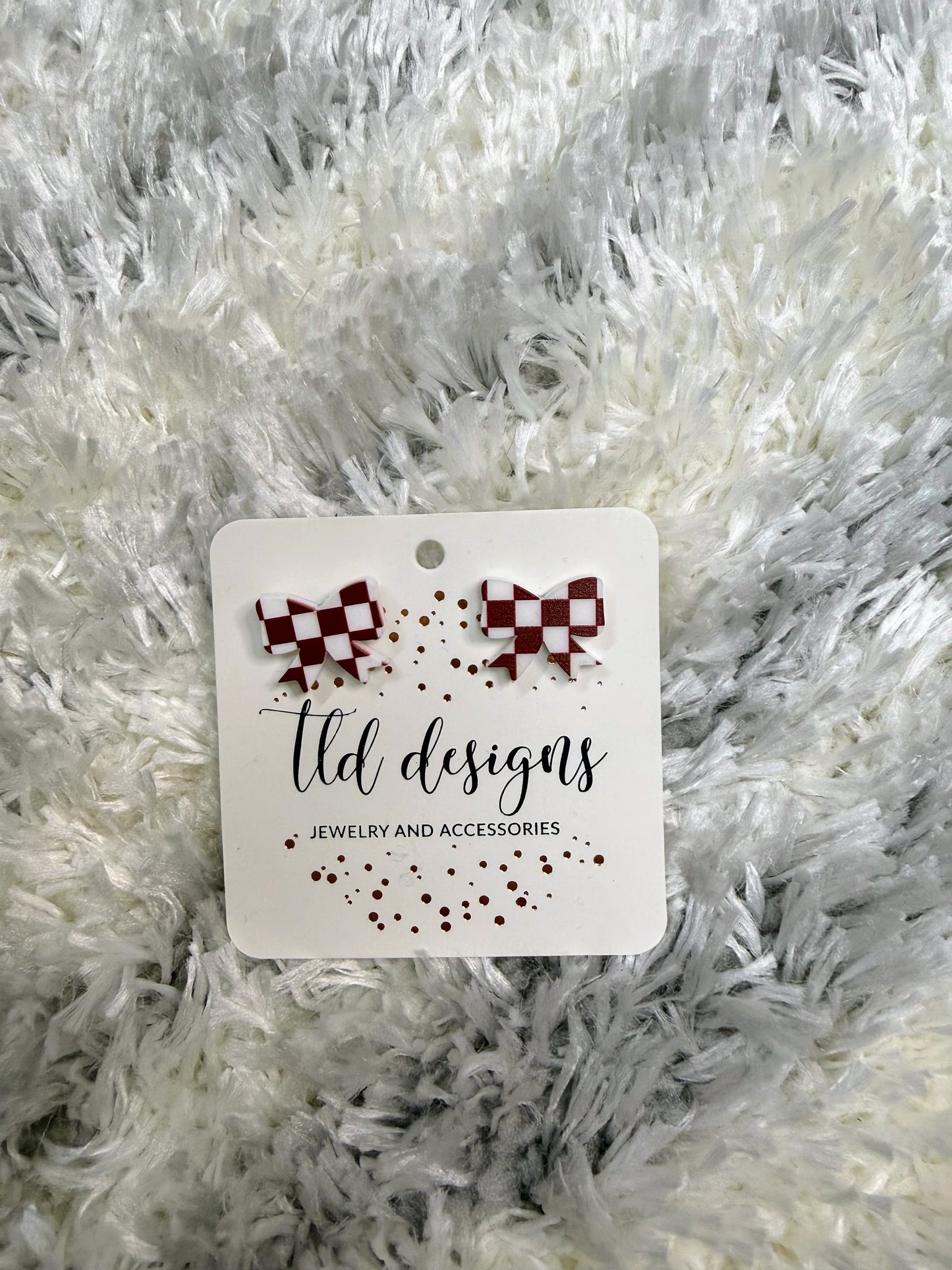 Checkered Spirit Bow Studs