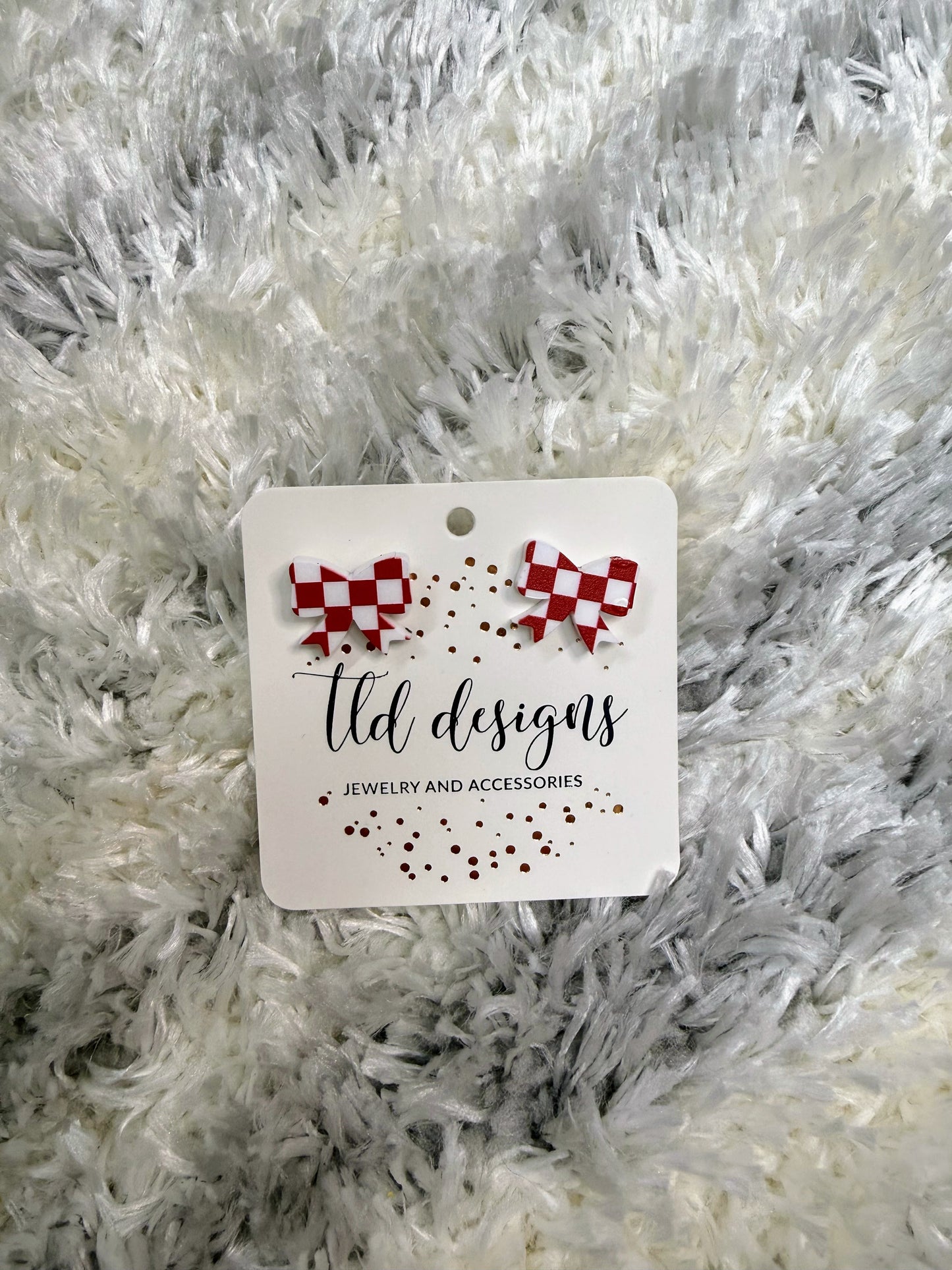 Checkered Spirit Bow Studs