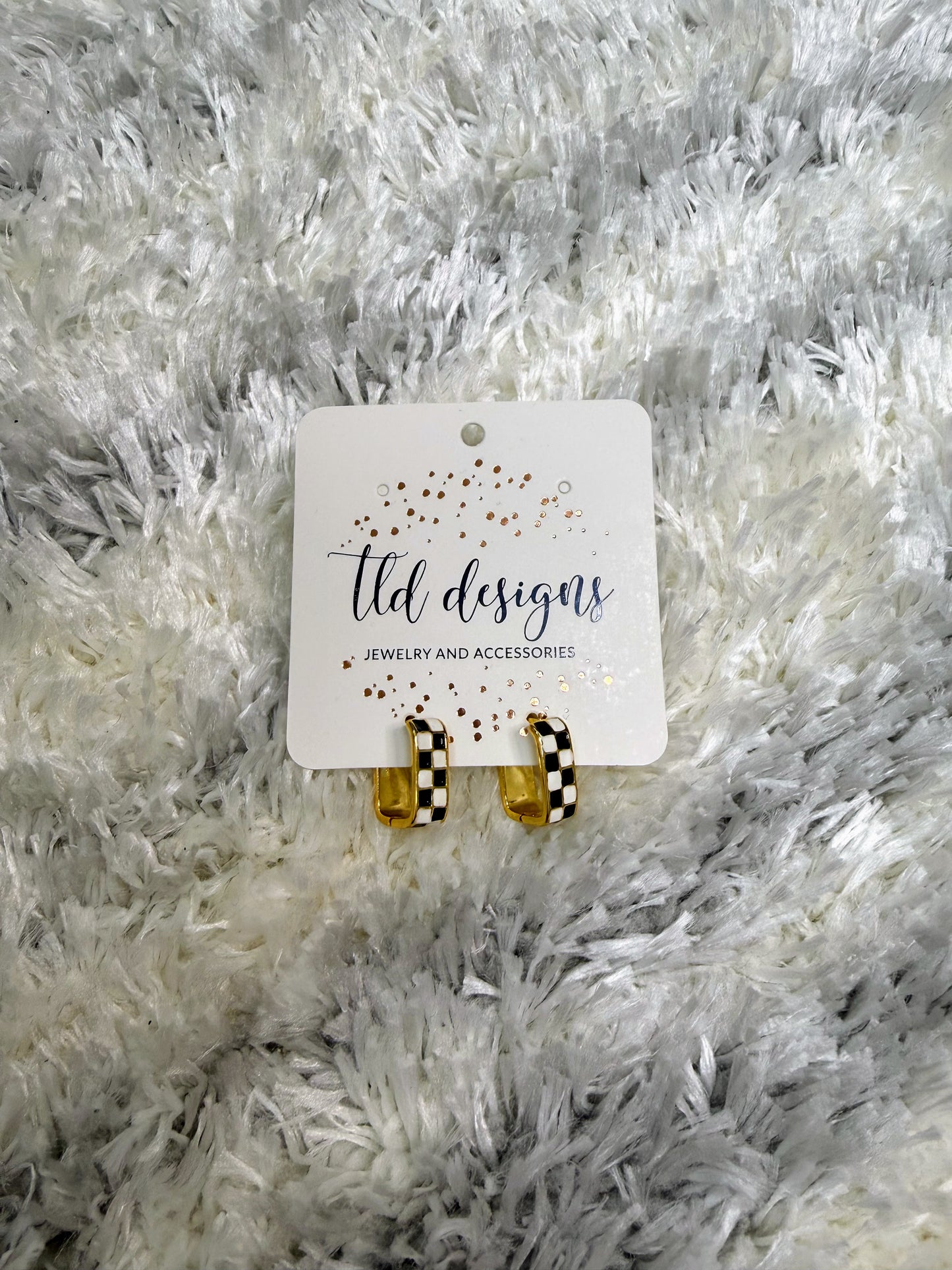 Checkmate Hoop Earrings