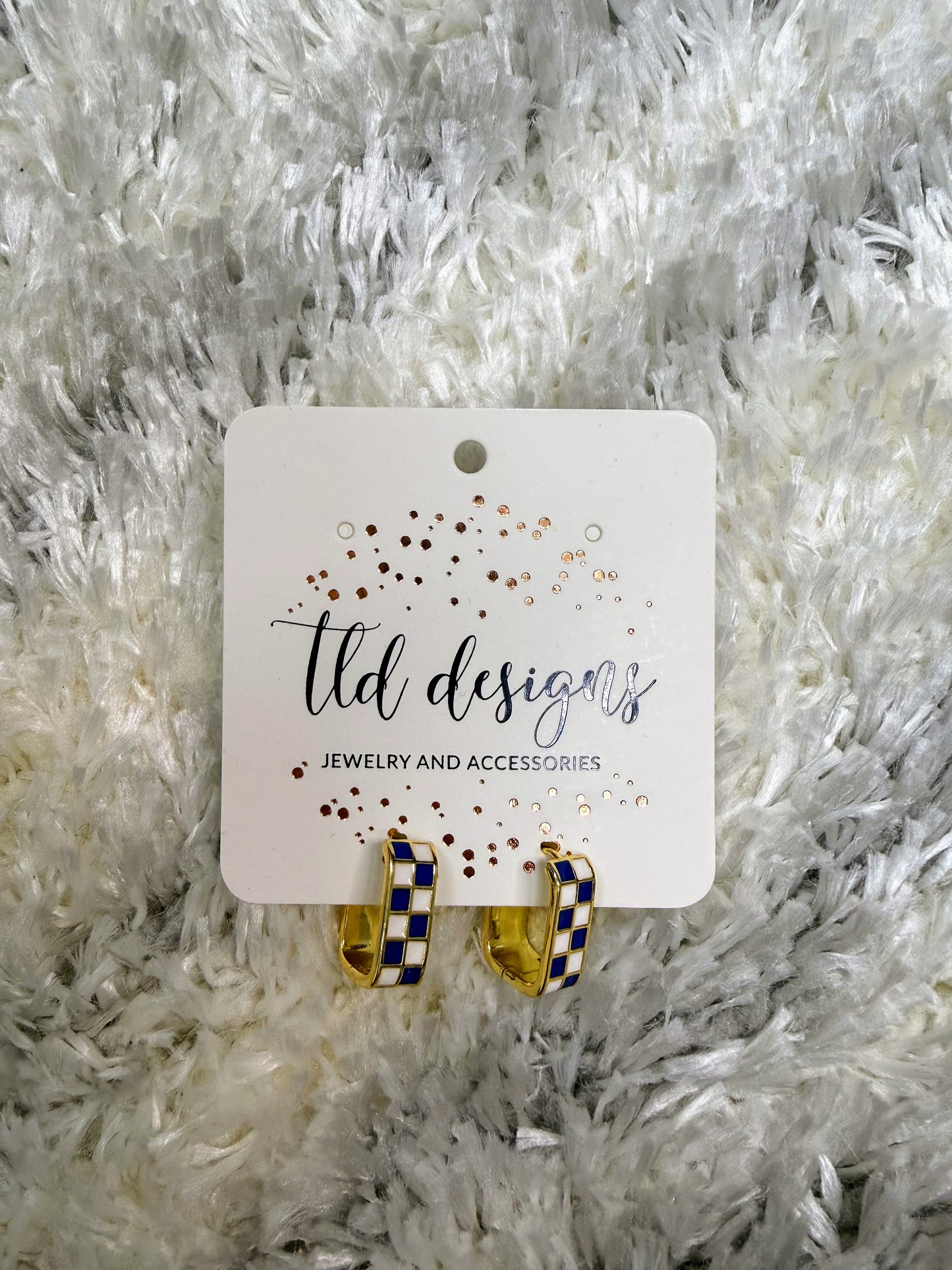 Checkmate Hoop Earrings