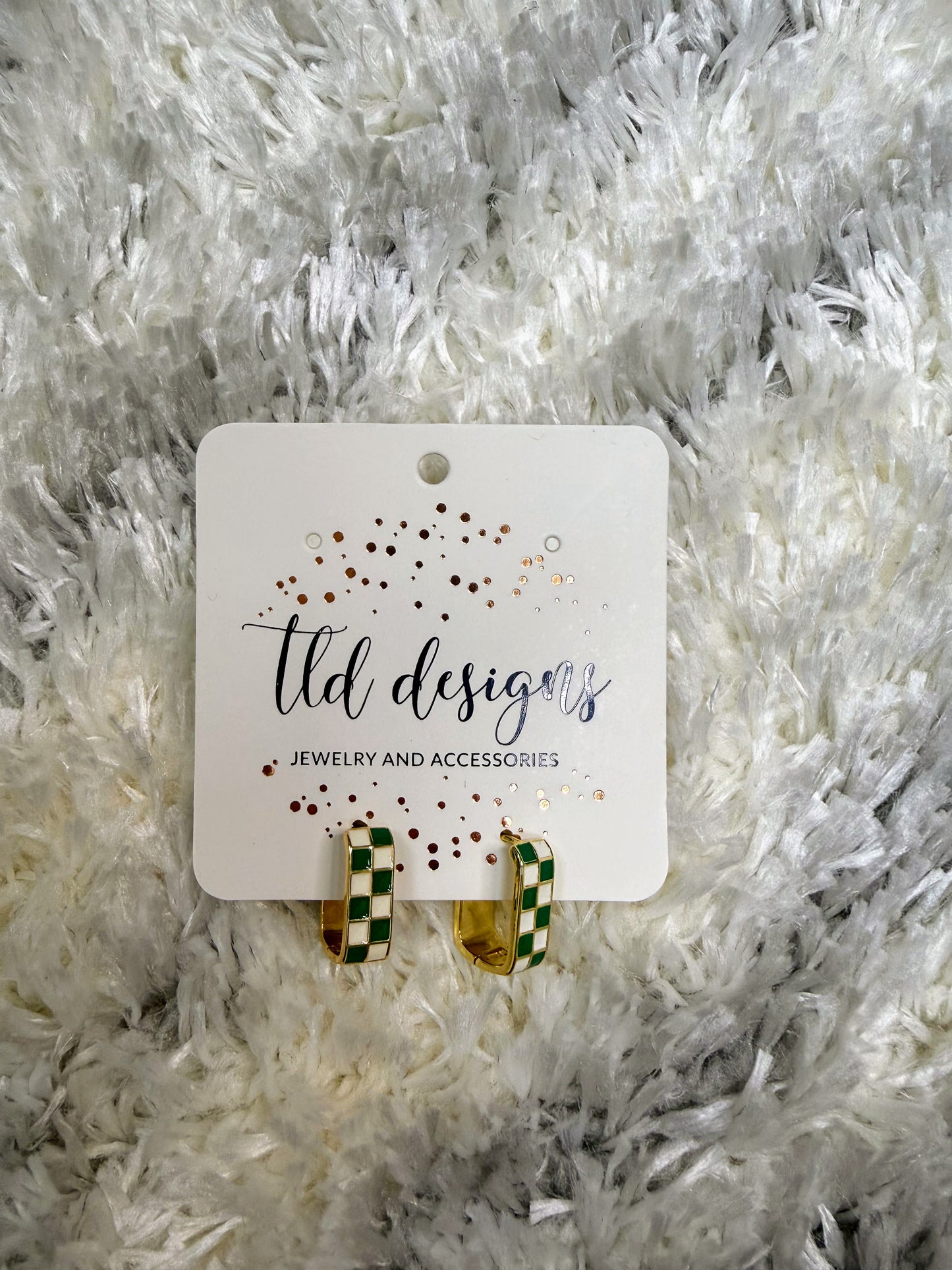 Checkmate Hoop Earrings