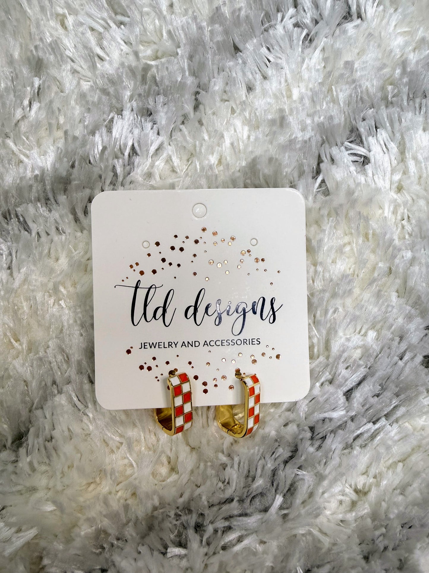 Checkmate Hoop Earrings