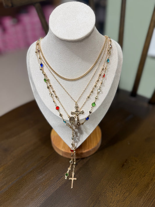 Honey Rosary Lariat
