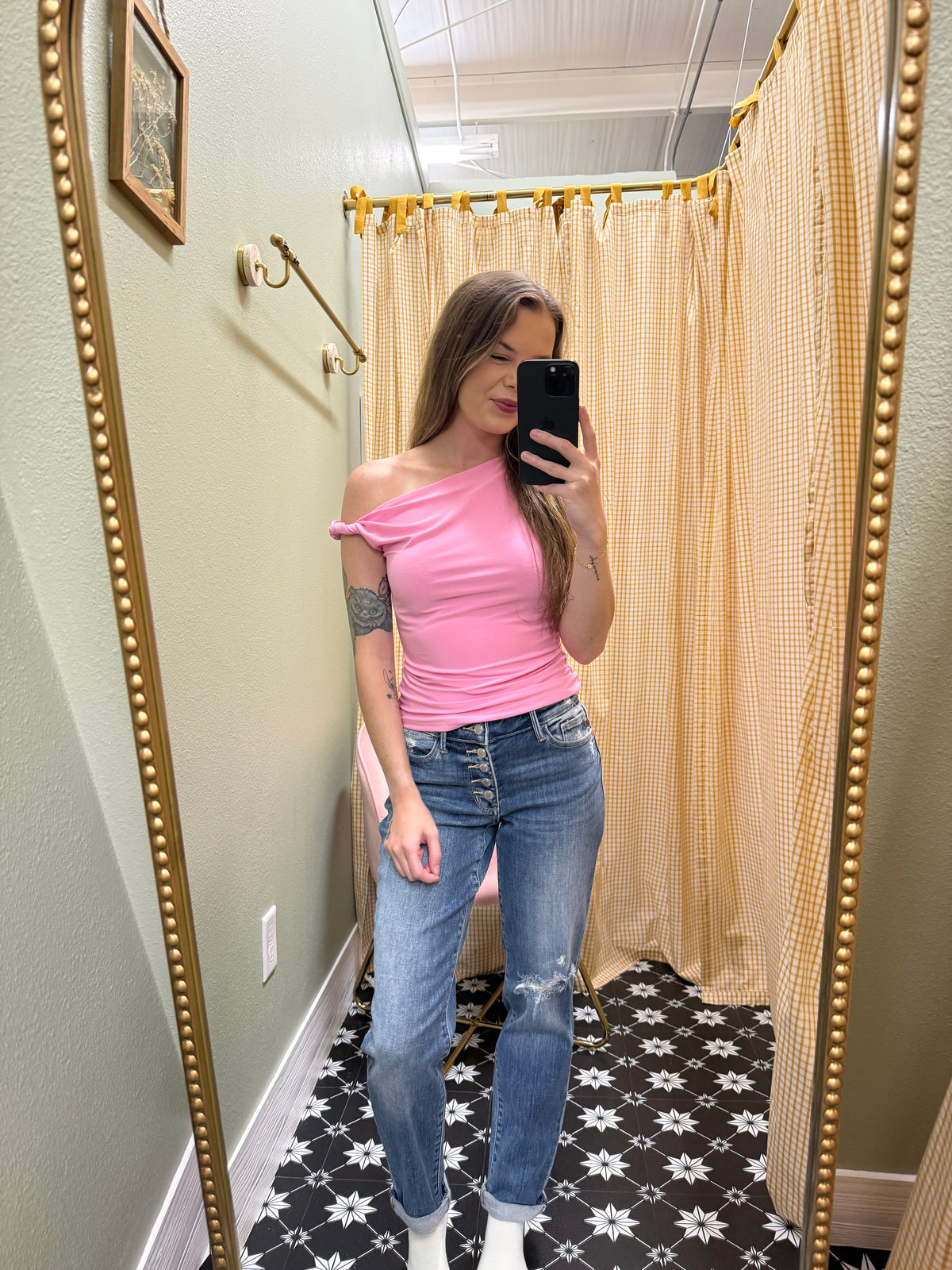 Twisted Charm One-Shoulder Top