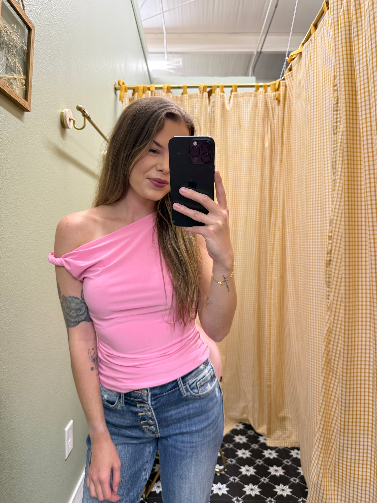 Twisted Charm One-Shoulder Top