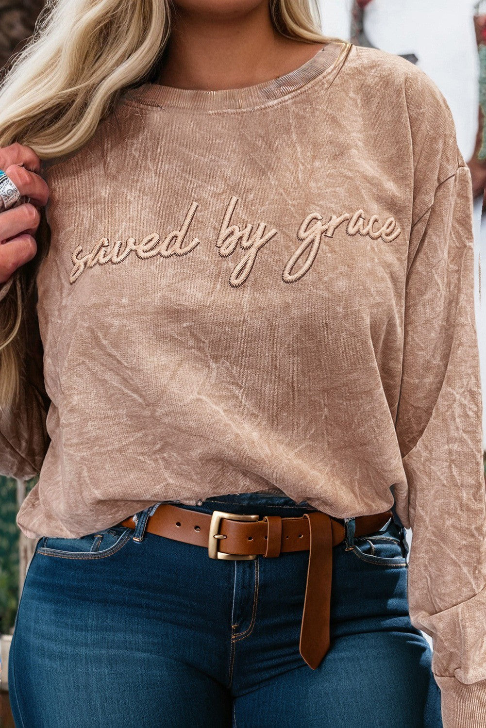 Saved by Grace Sweatshirt (Plus)