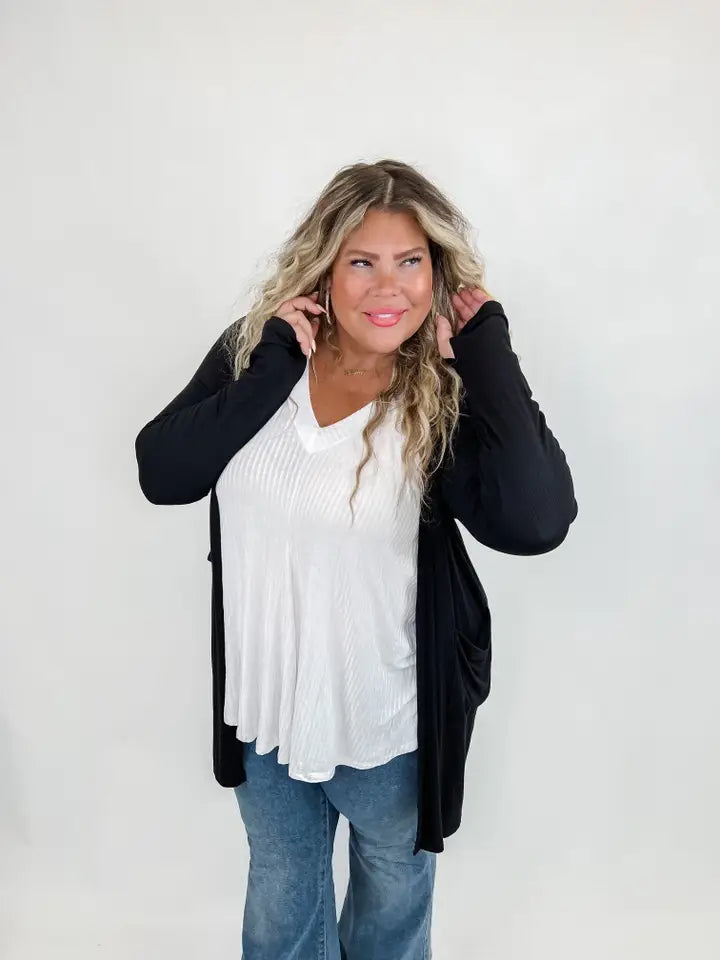 The Rowan Ribbed Cardigan (Reg + Plus)