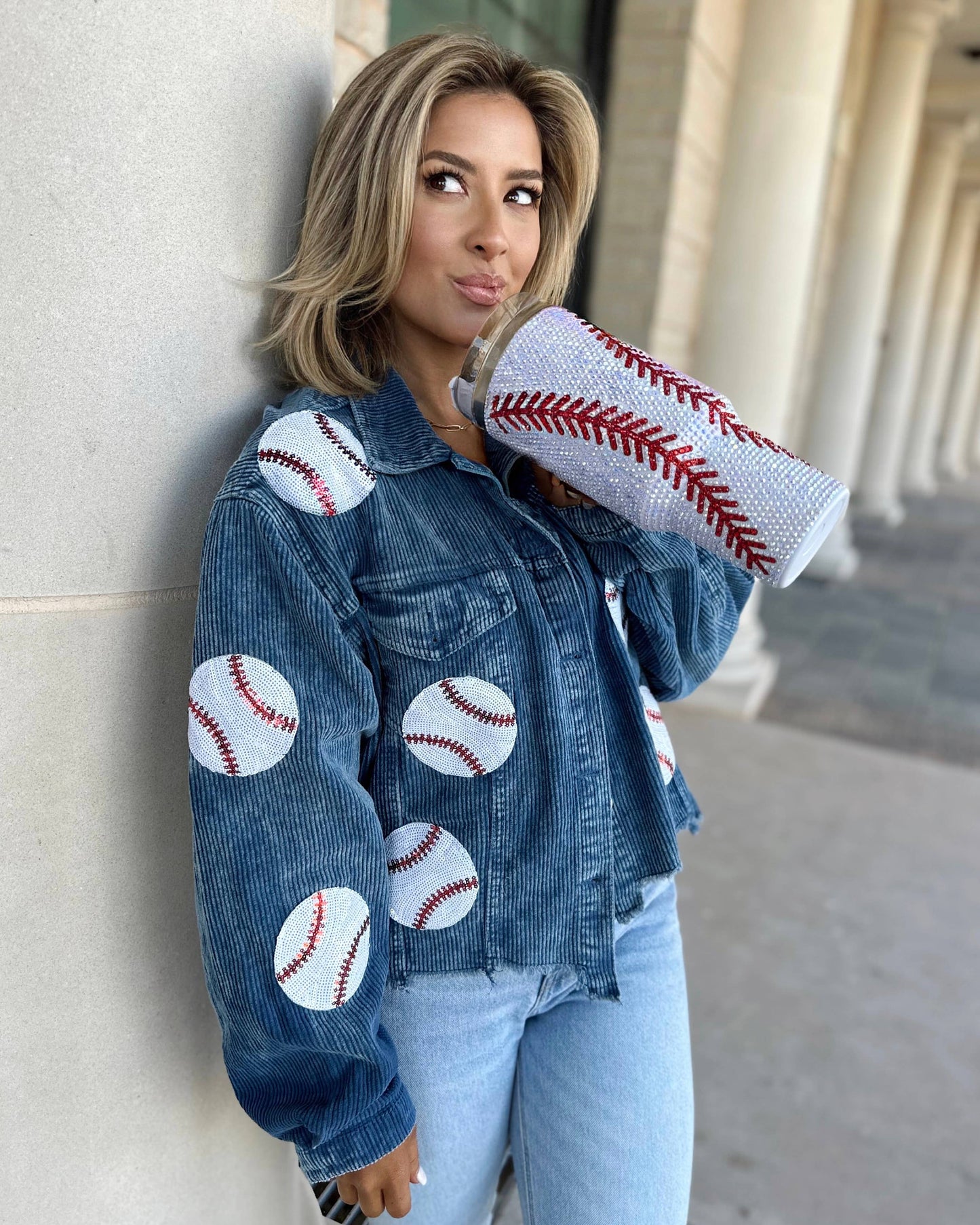 Game Day Bling Baseball Tumbler (40oz)