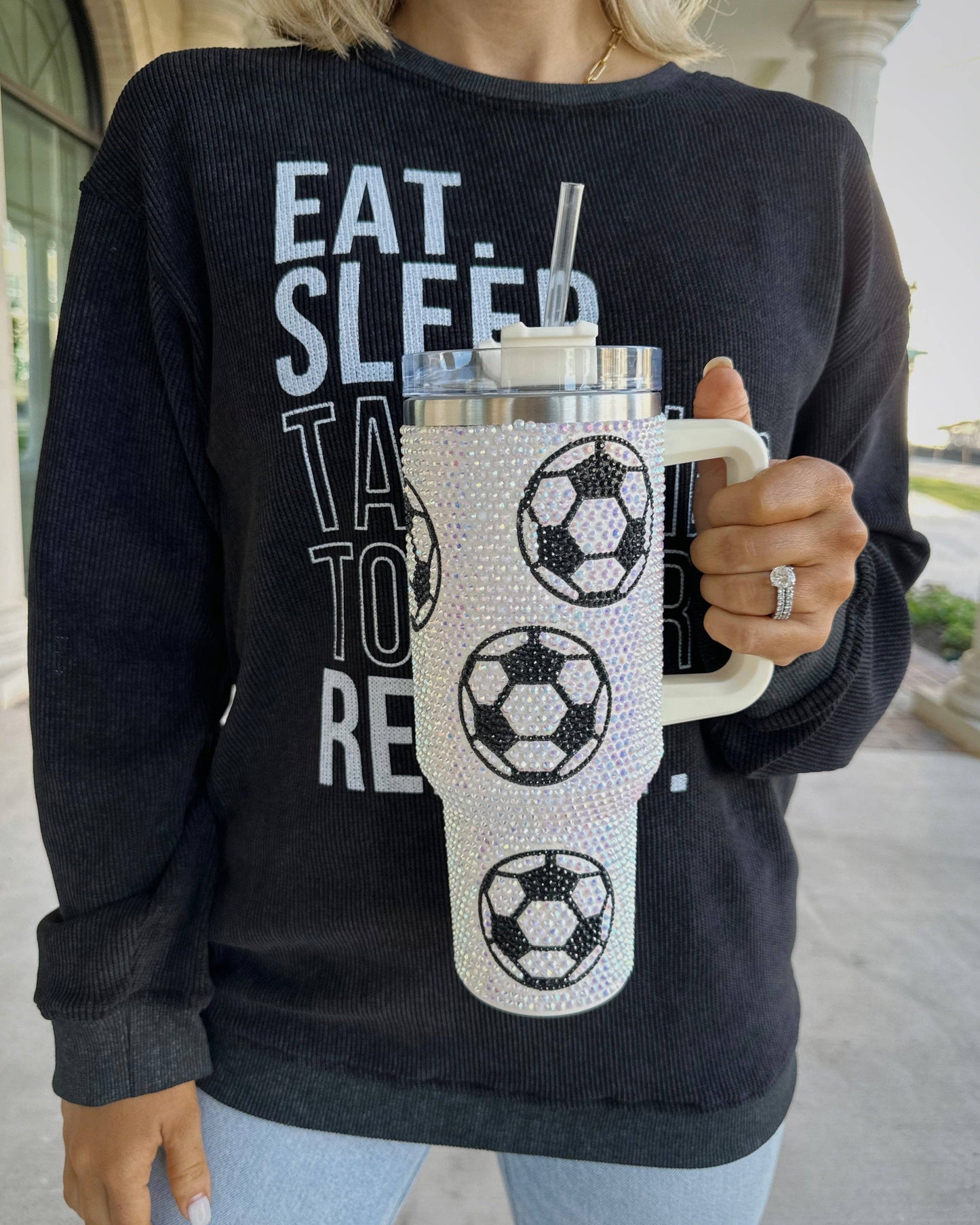 Game Day Bling Soccer Tumbler (40oz)